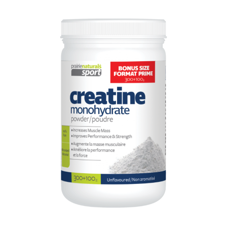 Prairie Naturals Creatine Monohydrate BONUS SIZE (300g + 100g)