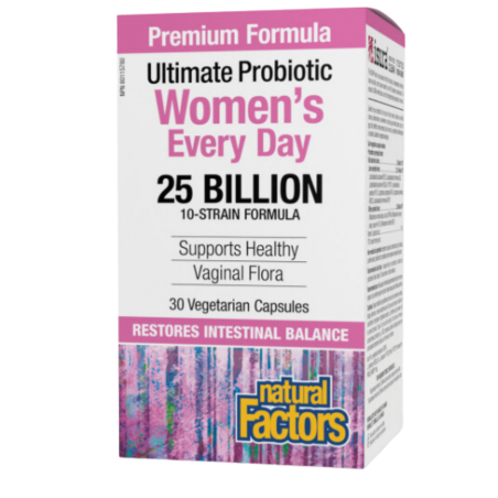 Natural Factors Ultimate 프로바이오틱 여성 매일 25 억, 30 대