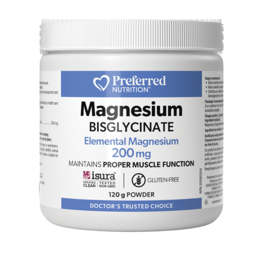 Preferred Nutrition Magnesium Bisglycinate Powder 200 mg, 120 g | Unbeatable Prices, Daily Deals | VITASHOP