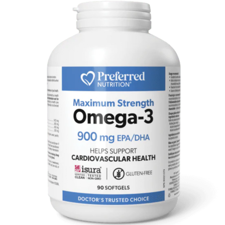 Preferred Nutrition 오메가-3 900 mg EPA/DHA의 90의 Softgels