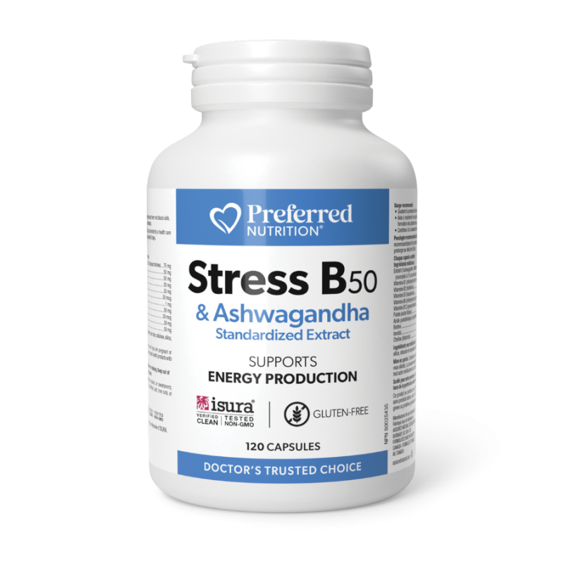 Preferred Nutrition 프리퍼드 뉴트리션 슈퍼 스트레스 B50 컴플렉스 120캡슐 | 매일 업데이트되는 특가 상품 | VITASHOP