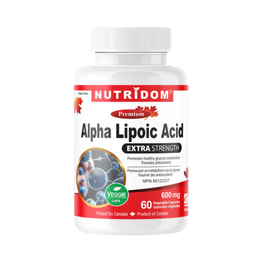 Nutridom Acide alpha-lipoïque 600mg, 60 V-Capsules
