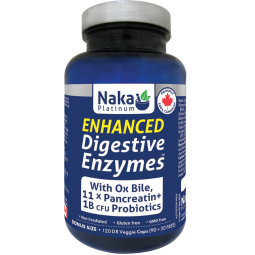 Naka Platinum Enhanced Digestive Enzymes, 120 DR vcaps BONUS SIZE