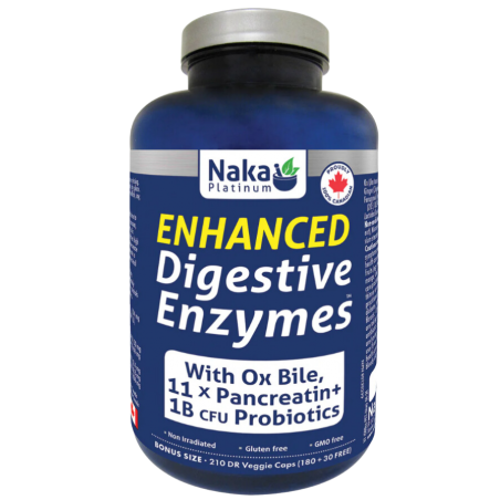 Naka Platinum Enhanced Digestive Enzymes 210 DR vcaps (BONUS SIZE)
