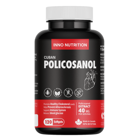 INNO NUTRITION Policosanol 40mg 120 Capsules | Unbeatable Prices, Daily Deals | VITASHOP