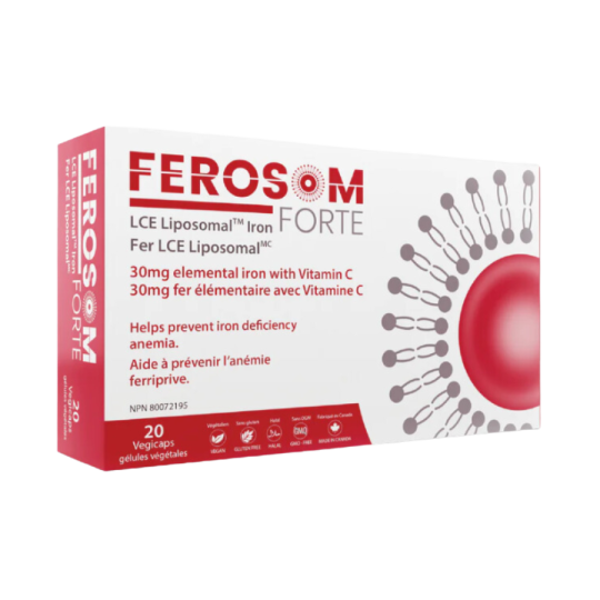 Ferosom Forte LCE Liposomal Iron Supplement - 20 VCaps