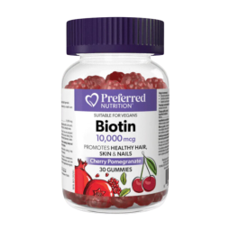 Preferred Nutrition Biotine 10 000mcg 30 gommes