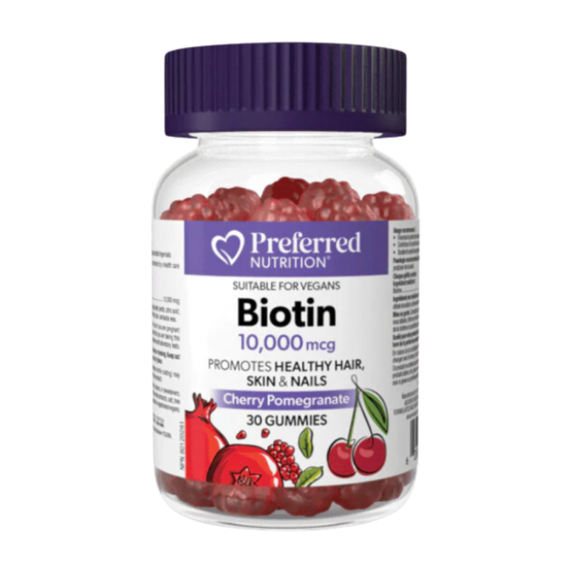 Preferred Nutrition Biotin 10,000mcg 30 gummies
