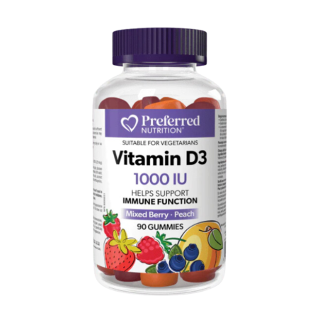 Preferred Nutrition Vitamin D3 1000 IU 90 Gummies