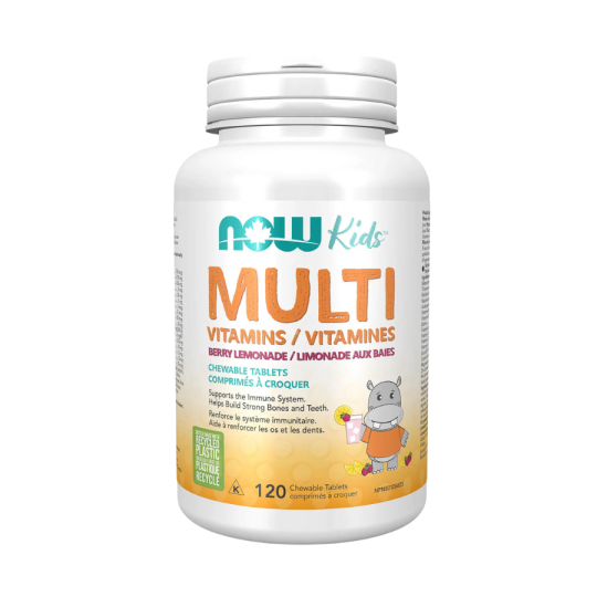 NOW Kids® Multi Vitamins Chewable Tablets, Berry Lemonade