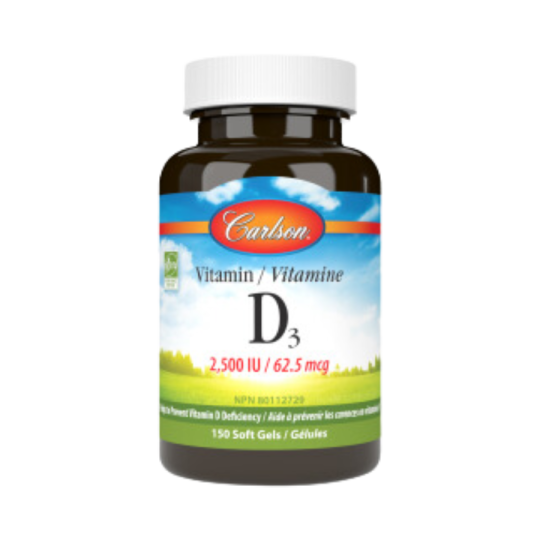 Carlson Vitamin D3 2,500 IU (62.5 mcg) 150 Softgels