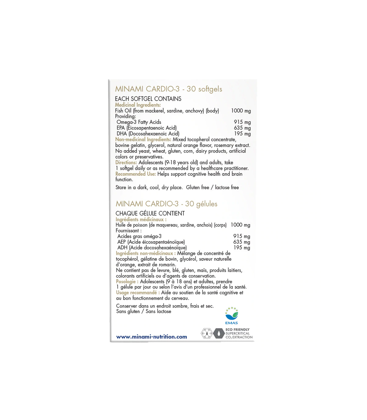 MINAMI NUTRITION 미나미 뉴트리션 CardiO-3 90% Omega3 30 소프트젤 | 매일 업데이트되는 특가 상품 | VITASHOP