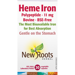 New Roots Heme Iron (Bovine) 30 Capsules