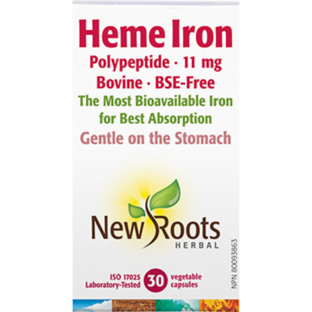 New Roots Heme Iron (Bovine) 30 Capsules