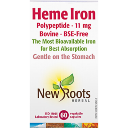 New Roots Heme 철 (덩굴) 11 mg 60 vcaps