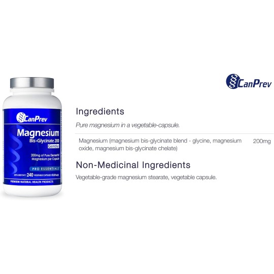 CanPrev Magnesium Bis-Glycinate 200 Gentle 240 Vegi Capsules | Unbeatable Prices, Daily Deals | VITASHOP