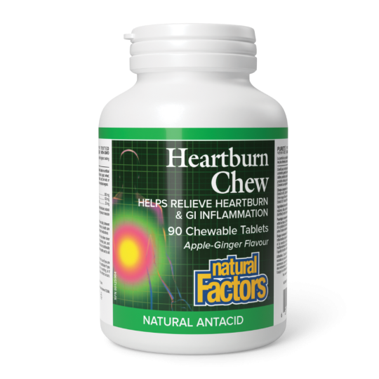 Natural Factors Heartburn Chewable Tablets 90