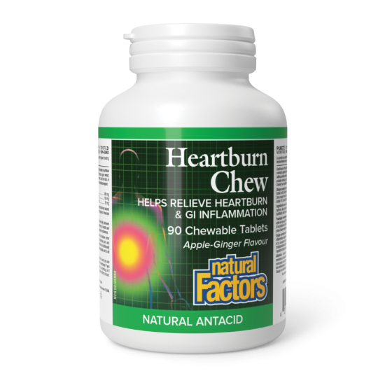 Natural Factors 속쓰림 씹는 정제 90