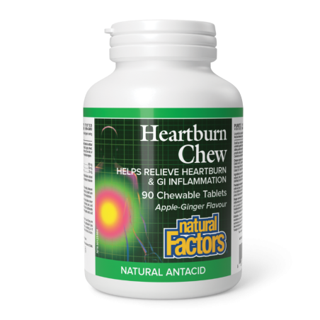 Natural Factors Heartburn Chewable Tablets 90