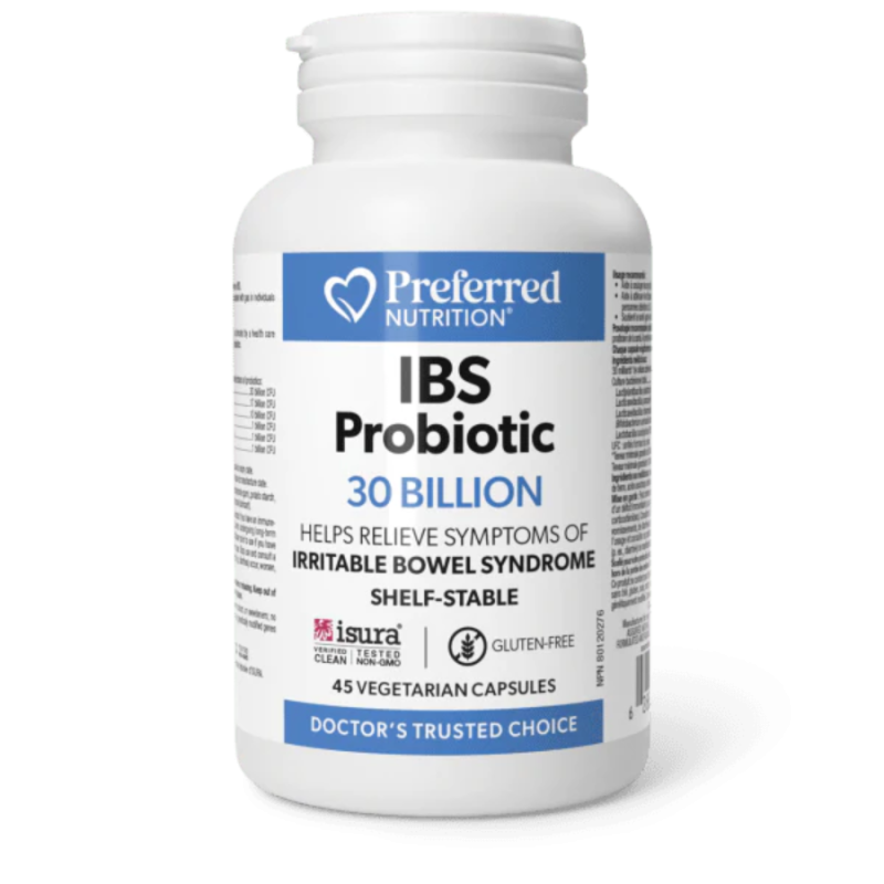 Preferred Nutrition IBS Probiotic 30 Billion 45 Vcaps