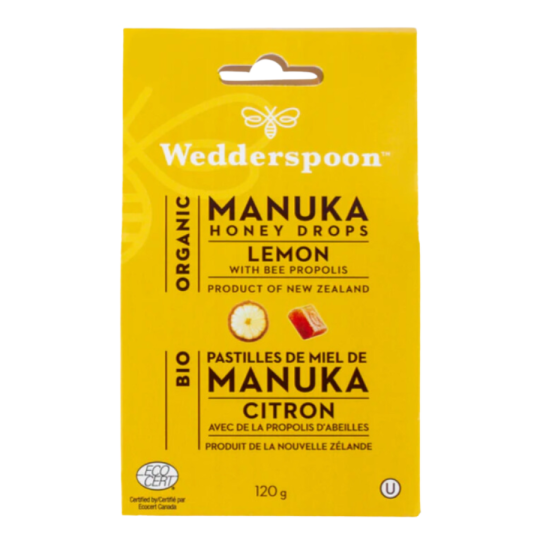 Wedderspoon 웨더스푼 Org 마누카 허니 드롭스 레몬 120g | 매일 업데이트되는 특가 상품 | VITASHOP