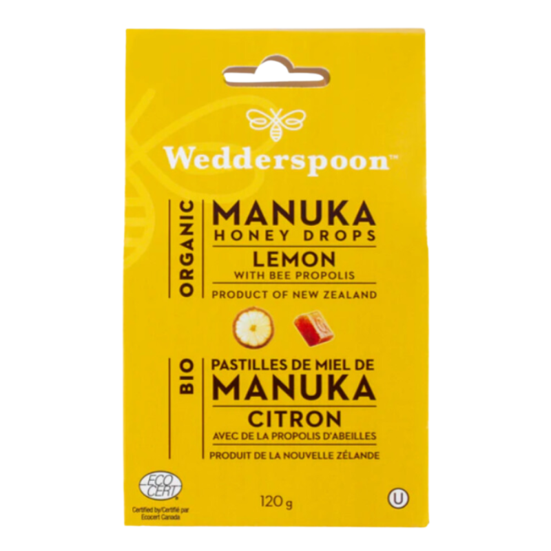 Wedderspoon 웨더스푼 Org 마누카 허니 드롭스 레몬 120g | 매일 업데이트되는 특가 상품 | VITASHOP