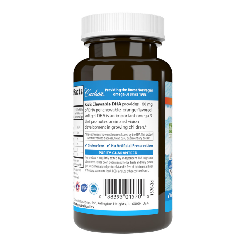 Carlson Laboratories Carlson for Kids DHA Orange 60 Softgels | 보이지 않는 가격, 일일 거래 | VITASHOP