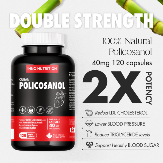 INNO NUTRITION Policosanol 40mg 120 Capsules | Unbeatable Prices, Daily Deals | VITASHOP