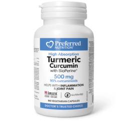 Preferred Nutrition 高吸收率姜黄素 500 毫克胶囊（含 BioPerine）
