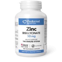 Preferred Nutrition Zinc Bisglycinate 50 mg Capsules