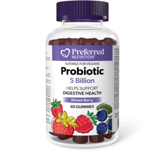 Preferred Nutrition Probiotic 5 Billion Gummies (Mixed Berry)