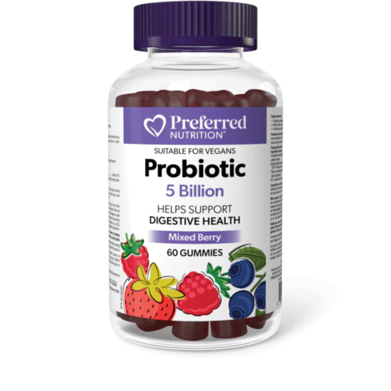 Preferred Nutrition Probiotique 5 gommies de Billion (Berry Mixed)