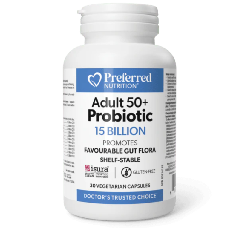 Preferred Nutrition Adults 50+ Probiotic 15 Billion Capsules