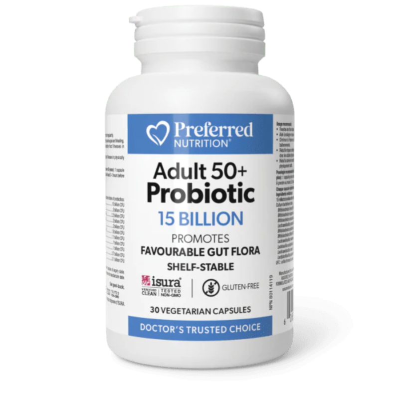 Preferred Nutrition 성인 50 + Probiotic 15 억 캡슐