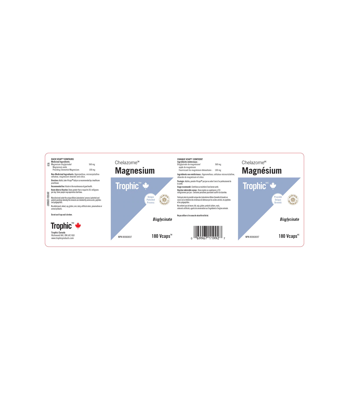 Trophic Vitamins Magnesium Chelazome Bisglycinate 90 Vegi Capsules | Unbeatable Prices, Daily Deals | VITASHOP