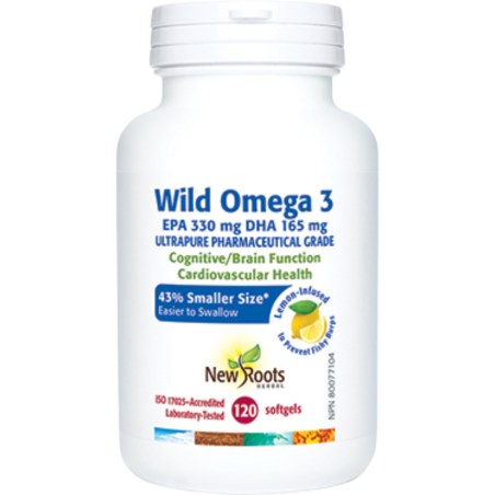 New Roots 와일드 오메가 3 EPA 330mg - DHA 165mg 120 소프트젤