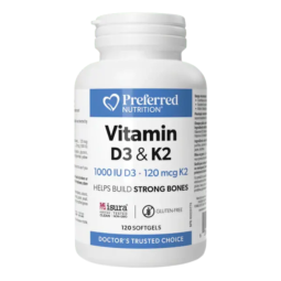 Preferred Nutrition Vitamin D3&K2 120 Softgels
