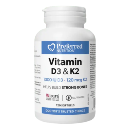 Preferred Nutrition Vitamin D3&K2 120 Softgels