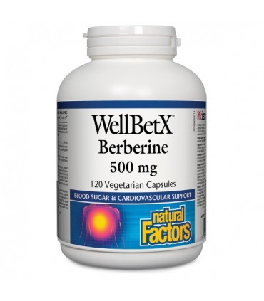 Natural Factors WellBetX 베르베린 500 mg, 120 베지테리언 캡슐 | 뛰어난 가격, 일일 특가 | VITASHOP