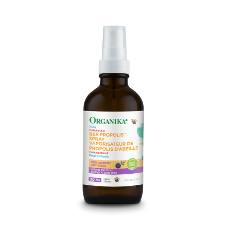 Organika Spray à la propolis d'abeille canadienne pour enfants avec baies de sureau 30 ml
