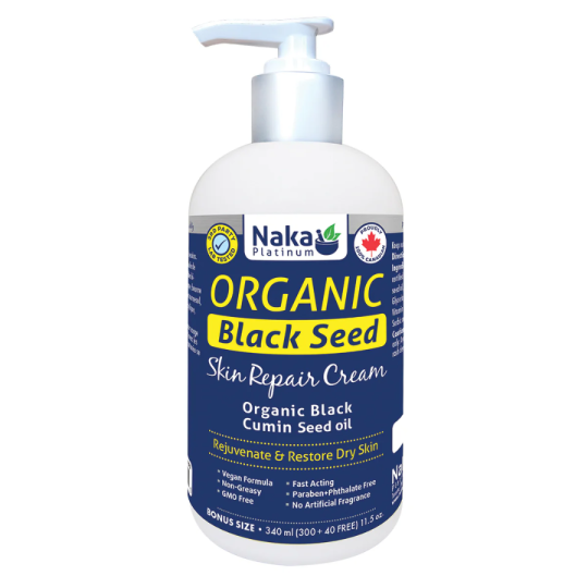 Naka 플래티넘 오가닉 블랙 시드 오일 크림 - 340ml