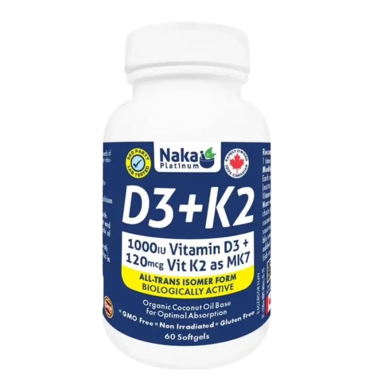 Naka Platinum D3+K2 150 Softgels | Unbeatable Prices, Daily Deals | VITASHOP