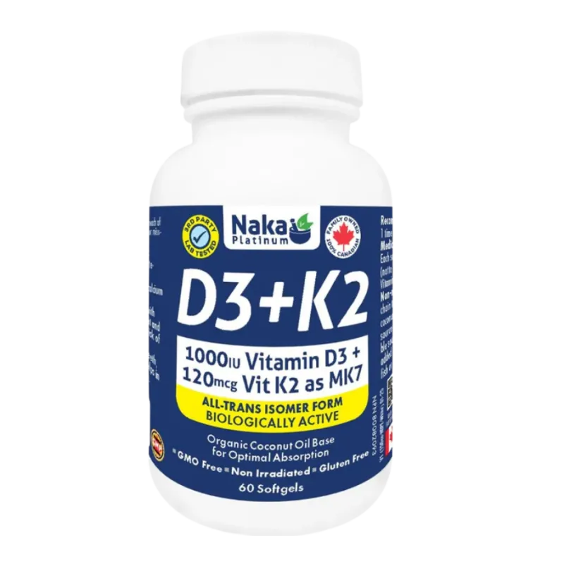 Naka Platinum D3+K2 150 Softgels | Unbeatable Prices, Daily Deals | VITASHOP