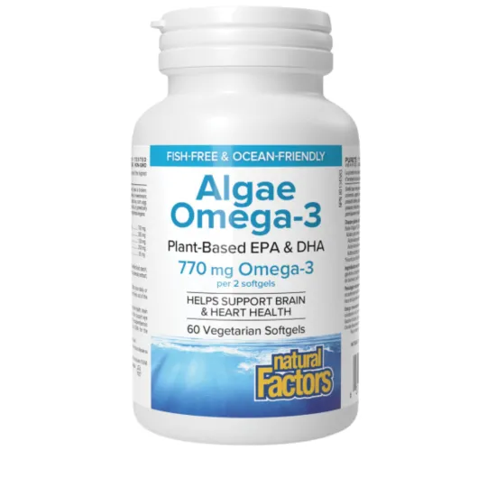Natural Factors Algae Omega-3 60 Vegetarian Softgels