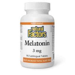 Natural Factors Melatonin 3 mg Peppermint, 90 Sublingual Tablets | 每天不同折扣, 全网最低价格 | 种类齐全的保健品店铺 VITASHOP, 只有你想不到, 没有你买不到 !