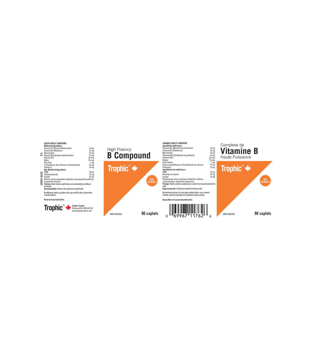 Trophic Vitamins Hi Potency B Compound 90 Caplets | Unbeatable Prices, Daily Deals | VITASHOP