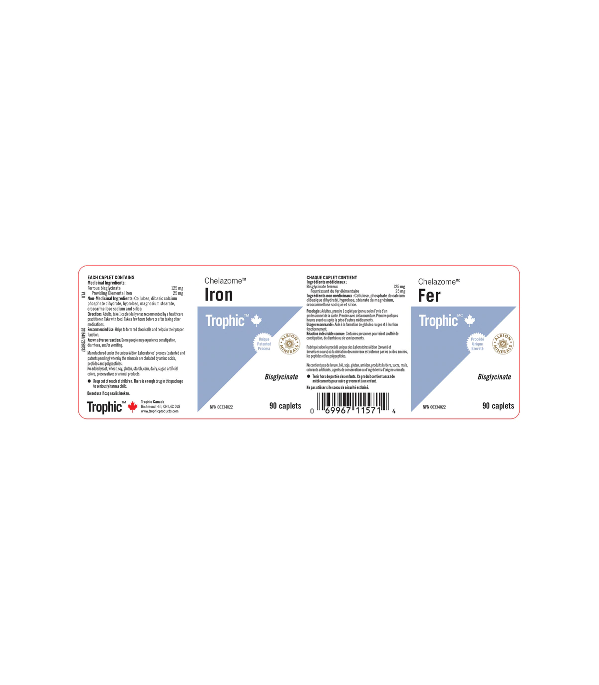 Trophic Vitamins Iron Chelazome 25 mg 90 Caplets | 每天不同折扣, 全网最低价格 | 种类齐全的保健品店铺 VITASHOP, 只有你想不到, 没有你买不到 !