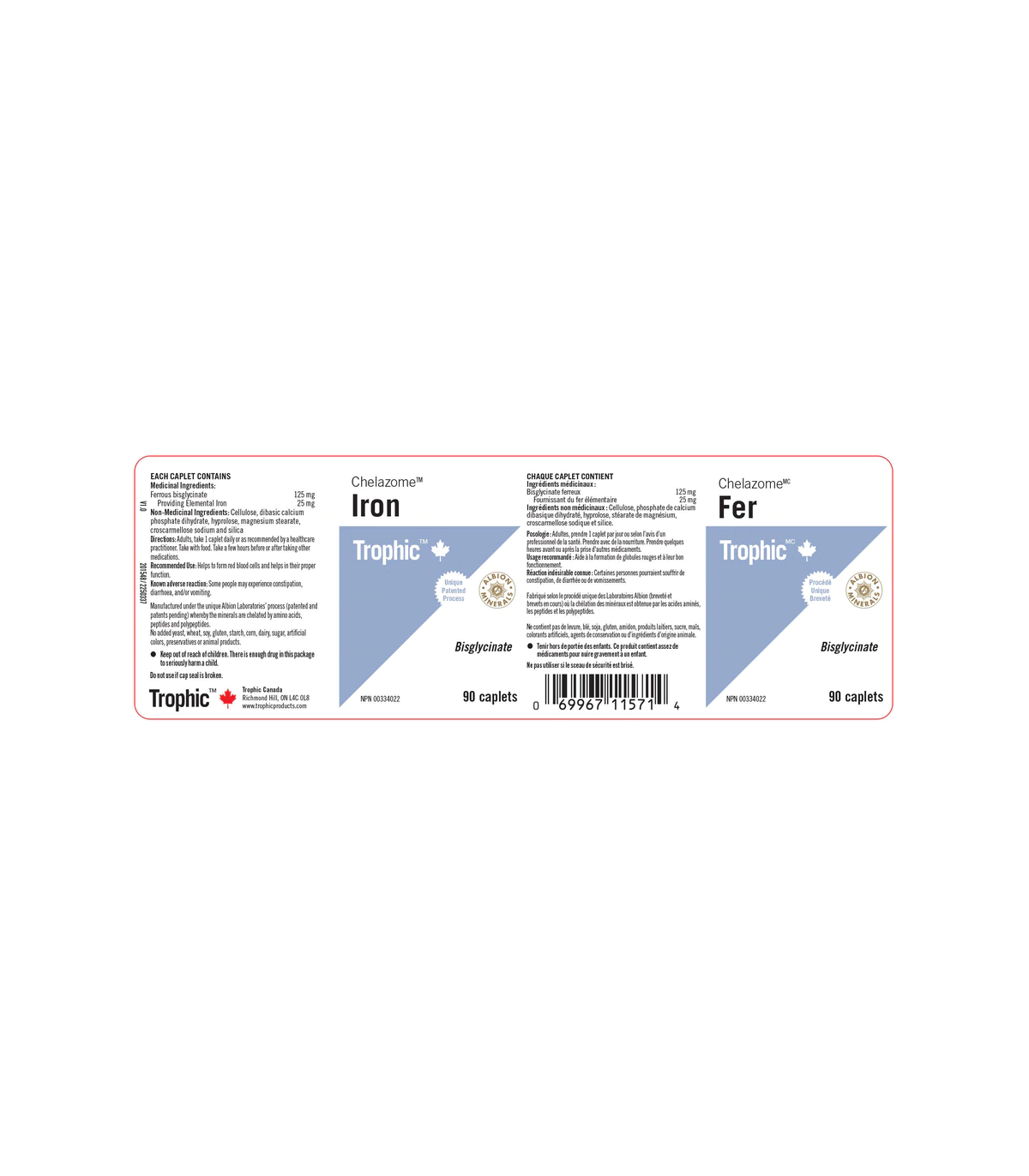 Trophic Vitamins Iron Chelazome 25 mg 90 Caplets | 每天不同折扣, 全网最低价格 | 种类齐全的保健品店铺 VITASHOP, 只有你想不到, 没有你买不到 !