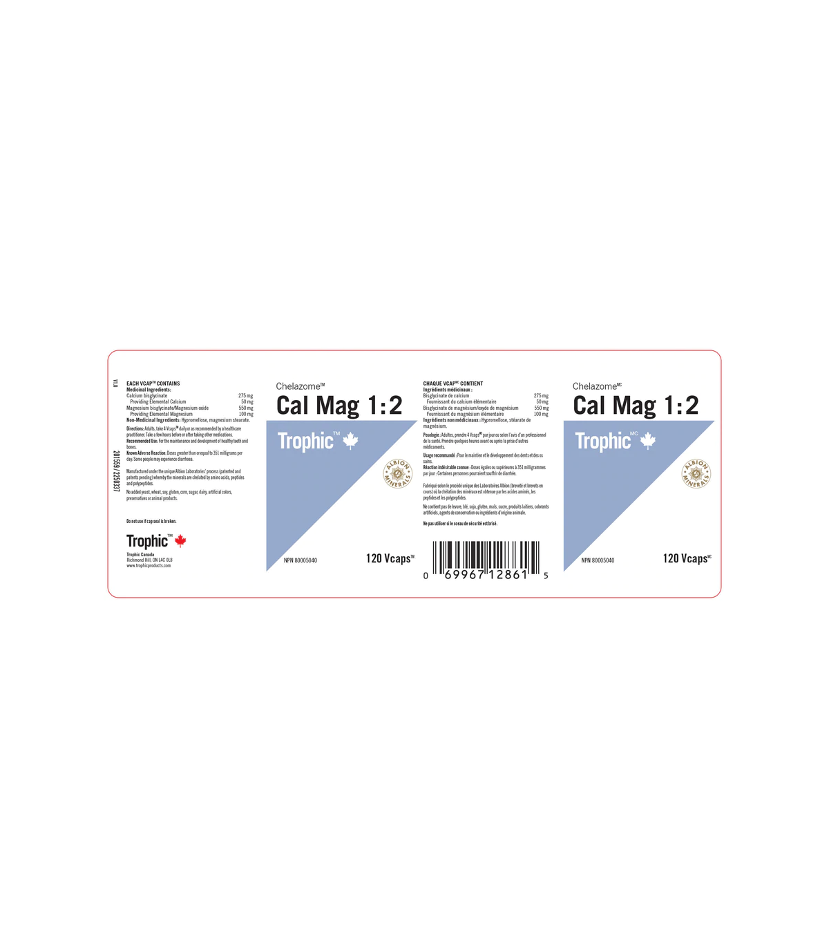 Trophic Vitamins 트로픽 비타민즈 Cal Mag 1:2 Chelazome 120 식물성 캡슐 | 매일 업데이트되는 특가 상품 | VITASHOP