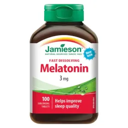 Jamieson Melatonin 3 mg Sublingual Mint 100 Tablets | Unbeatable Prices, Daily Deals | VITASHOP